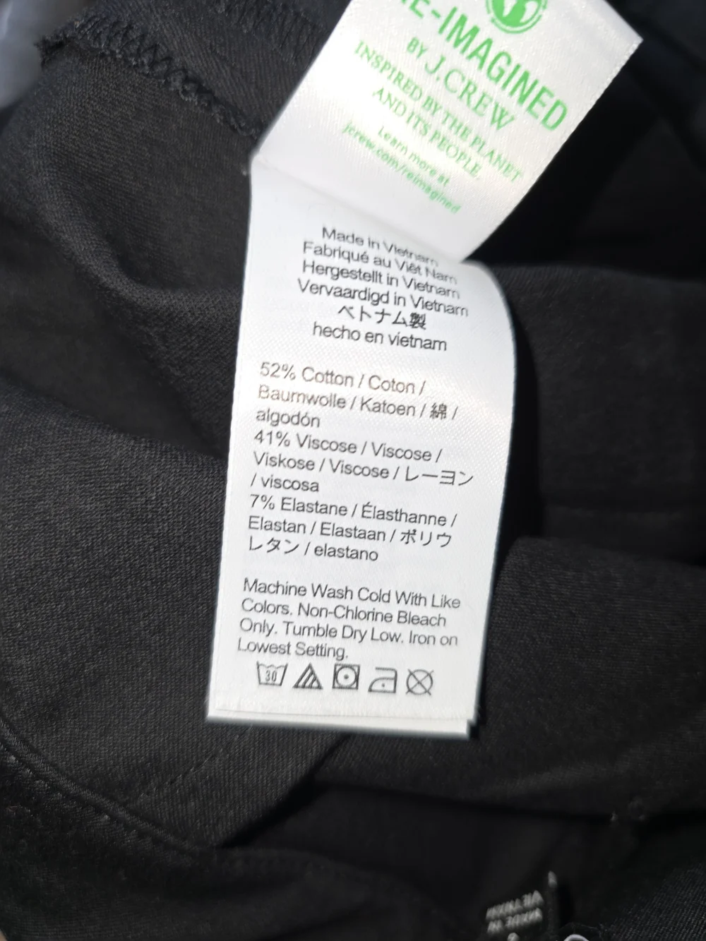 J. Crew Wide-Leg Cropped Black Trouser Pants Size 6